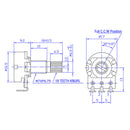 Metric Full Size 18mm Split Shaft Pots A250K & B250K Guitar Potentiometers, 4