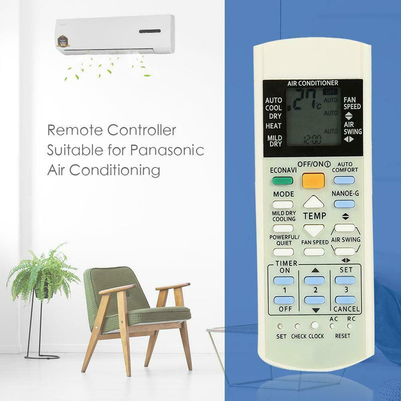 White Remote Control for Panasonic Air Conditioner A75C3208 A75C3706 KTSX5J
