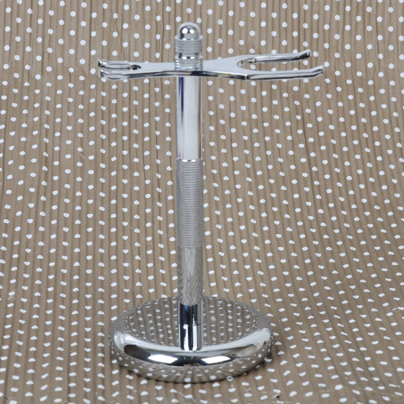 Men Shave Gift Luxury Chrome Alloy Shaving Stand Razor Brush Holder Barber Home