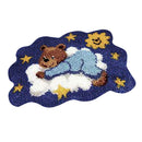 20" x 14" Sleeping Bear Latch Hook Kit with Basic Tools for DIY Rug Cushion