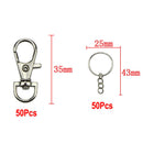 100Pcs Lobster Claw Clasp Hook Keychain Key ring DIY Making Jewelry Findings 3C