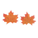 100x Artificial Fall Leaves Wedding Favor Autumn Maple Leaf Decoration Orange
