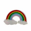 Rainbow Clouds Embroidered Iron On Patch Sew Motif Cloth AU Applique Access J0M7
