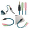 4x 3.5mm 1/8 '' 4 Pole 2 Female To 1 Male Cable Adapter Cable