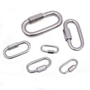 Stainless Steel Carabiner D-Ring Key Chain Clip Snap Hook Karabiner Camping  OZ