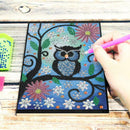 DIY Owl Special Shaped Diamond Painting 50 Page A5 Sketchbook Notebook Gift