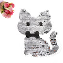Sequins Cute Cat Patches on T-shirt Garment Sequined Applique Crafts JR