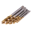 5* HSS Titanium Screw Thread Metric Spiral Plug Tap Drill Bit Hand Tool M3-M8 cv