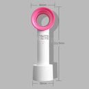 USB Mini Handheld Bladeless Fan No Leaf Handy Fan Small Cooling Fan (White) A