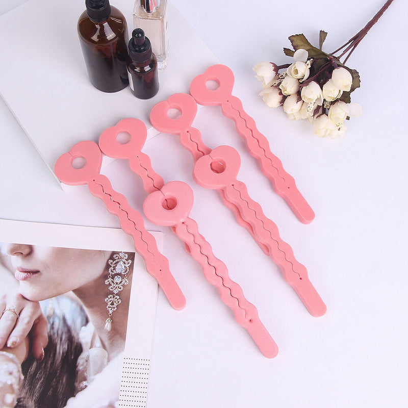 6Pcs Sponge Curler Hair Rollers Soft Foam Sponge Hair Curlers Tools Strip ToolTE