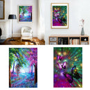 2pcs Full Drill Diamond Painting Cross Stitch Kit Landscape Picture DIY Gift
