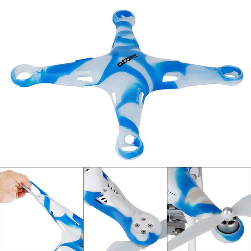 Blue&White Waterproof Dustproof Silicone Fuselage Cover FOR DJI Phantom 3