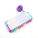 1 Pc Cute Plush School Pencil Case Rainbow Pencilcase For Girls Large Big P