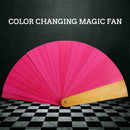 1pc Color Changing Magic Fans Double-sided Magic Fans Magic Props Tricks Pa J5E0