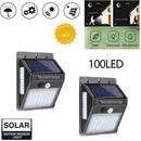 100LED Solar Power Light PIR Motion Sensor Security Outdoor Garden Wall Lam Y9I5