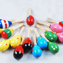 Baby Kids Sound Music Toddler Rattle Musical Wooden Colorful Toys Xmas 3C