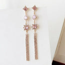 Fashion Geometric Women'S Hanging Earrings Colorful Rhinestone Jewelry Eleg