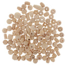 100g Unpainted Wooden Plain Loose Beads Jewelry Making Findings Beading Crafts