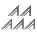 5 Pieces 7inch Aluminum Alloy Triangle Measure Rate Square Protractor Carpenter