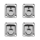 4Pcs Deck Hatch Flush Ring Pull Latch Handle Stainless Steel 2-1/4'' x 2-5/8''