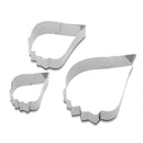 3pcs Flower Petals Cake Mould Stainless Steel Fondant Mold Cutters Tools