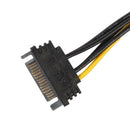 15pin SATA Power to 6pin PCI-e PCI Express Adapter Cable for Video Card A