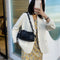 Candy Color Women Handbag Leather Elegant Chain Shoulder Tote Bag (Black)
