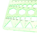 Plastic Circles Squares Hexagon Geometric Template Rulers Stencil Measure ToolLJ