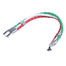 Jewelry bracelet, Italian flag bangle, leather alloy, for men's women, greenD4G4