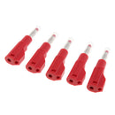 5Pieces 4mm Banana Plug For Test Probes Instrument Meter Connector Red