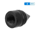 4pcs Cone Shaped Aluminum Auto Wheel Tyre Tire Valve Stem Caps Dust Cover Black