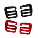 4Pcs 1'' Hook Outdoor Webbing Buckle Luggage Sack Strap Belt 25mm Black Red