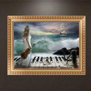 5D Diamond Embroidery Girl Piano Painting Cross Stitch DIY Craft Home Decor