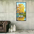 Full Drill Round Diamond Painting Swan Lake Cross Stitch Mosaic Home Decor