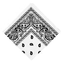 Women Men Cotton Paisley Bandana Head Wrap Headband Hair Band Kerchief White
