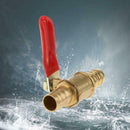 3/8" M/M Full Port Inline Brass Water Air Gas Fuel Line Shut-off Ball Valve Top