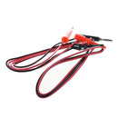 Pair Test Hook Clip to Straight Banana Plug Connector Lead Cable 1M