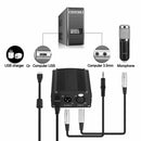 Portable 1 Channel 48V USB Phantom Power USB Cable XLR 3Pin Microphone Cable