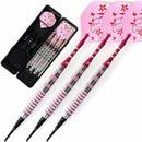 Soft Tip Darts 17g Brass Barrels Red Shafts Pink Flights Girl lady Darts Be Z4M9