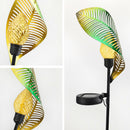 Leaves Shape Ground Insert IP65 Waterproof Landscape Lawn LED Solar Lights Iron