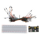 Experiment Breadboard Circuit Board + Power Supply Module + Jumper Cables