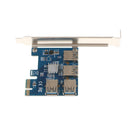 Pcie Express 1x to 4-port USB3.0 Extender Riser Card Adapter Mining Card