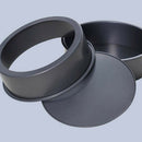 2x Aluminum Round Cake Pan Removable Bottom Pudding Mold DIY Baking Mould 4"