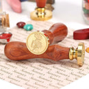 Retro DIY Wax Seal Fire Paint Plant Pattern Palace Stamp Envelope (C144)
