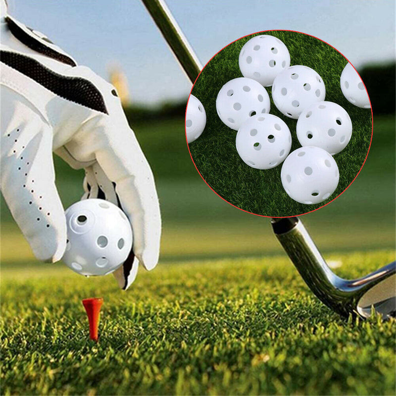 24Pcs Air Flow Hollow Practice Ball Pack Plastic For Golf Tennis Hit Training