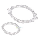 2pcs Oval Cutting Dies Album Decor Scrapbooking DIY Template Lace Card Carft New