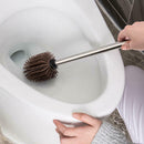 Toilet Brush Set TPR Rubber Soft Hair Scrub Stainless Steel Handle Useful gfs