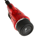 12V Car Cigarette Lighter Socket Plugs Outlet Assembly +Power Line Red