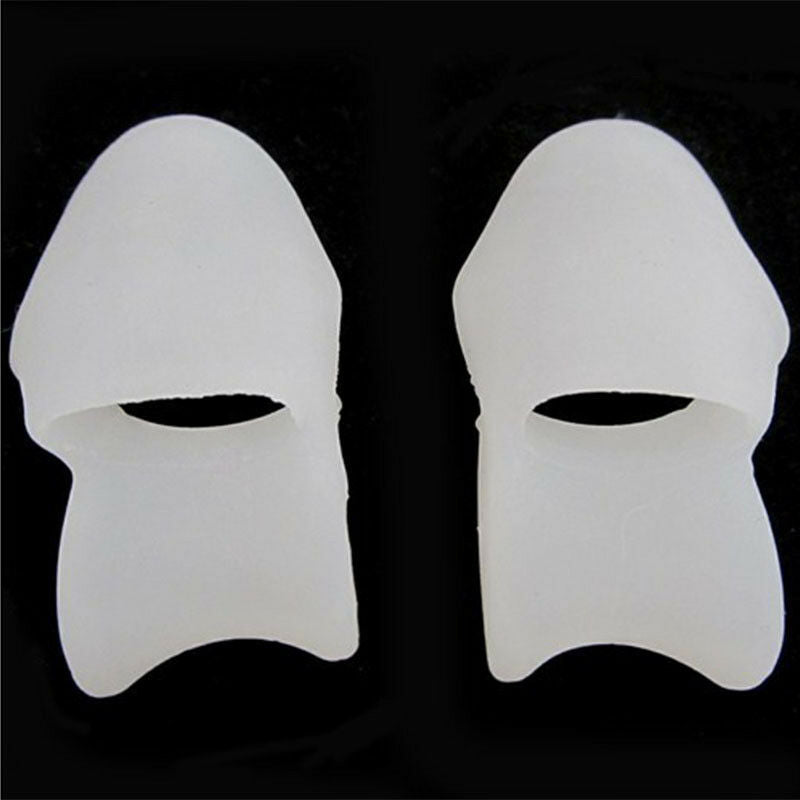 2 Silicone Gel Bunion Toe Protector Straightener Corrector Spreader Splint Pads