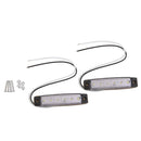 2PCS 12V 6 LED SMD WHITE SIDE MARKER LIGHT POSITION TRUCK TRAILER LORRY CAB